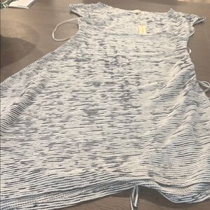 Max Studio Gray and White Midi Dress